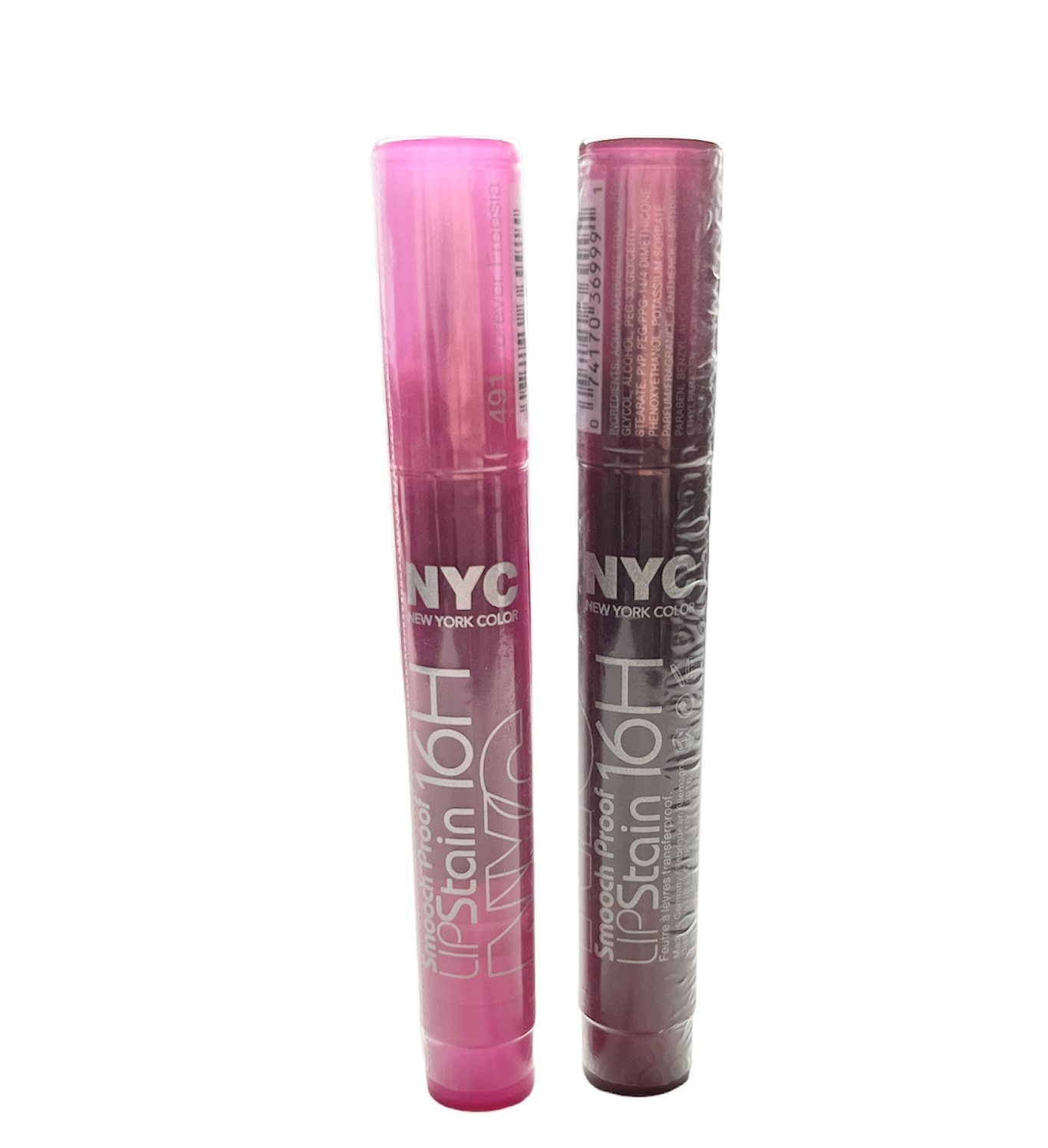 NYC Smooch Proof 16hr Lip Stain, Lipstick, Felt Tip Pen Lip Colour