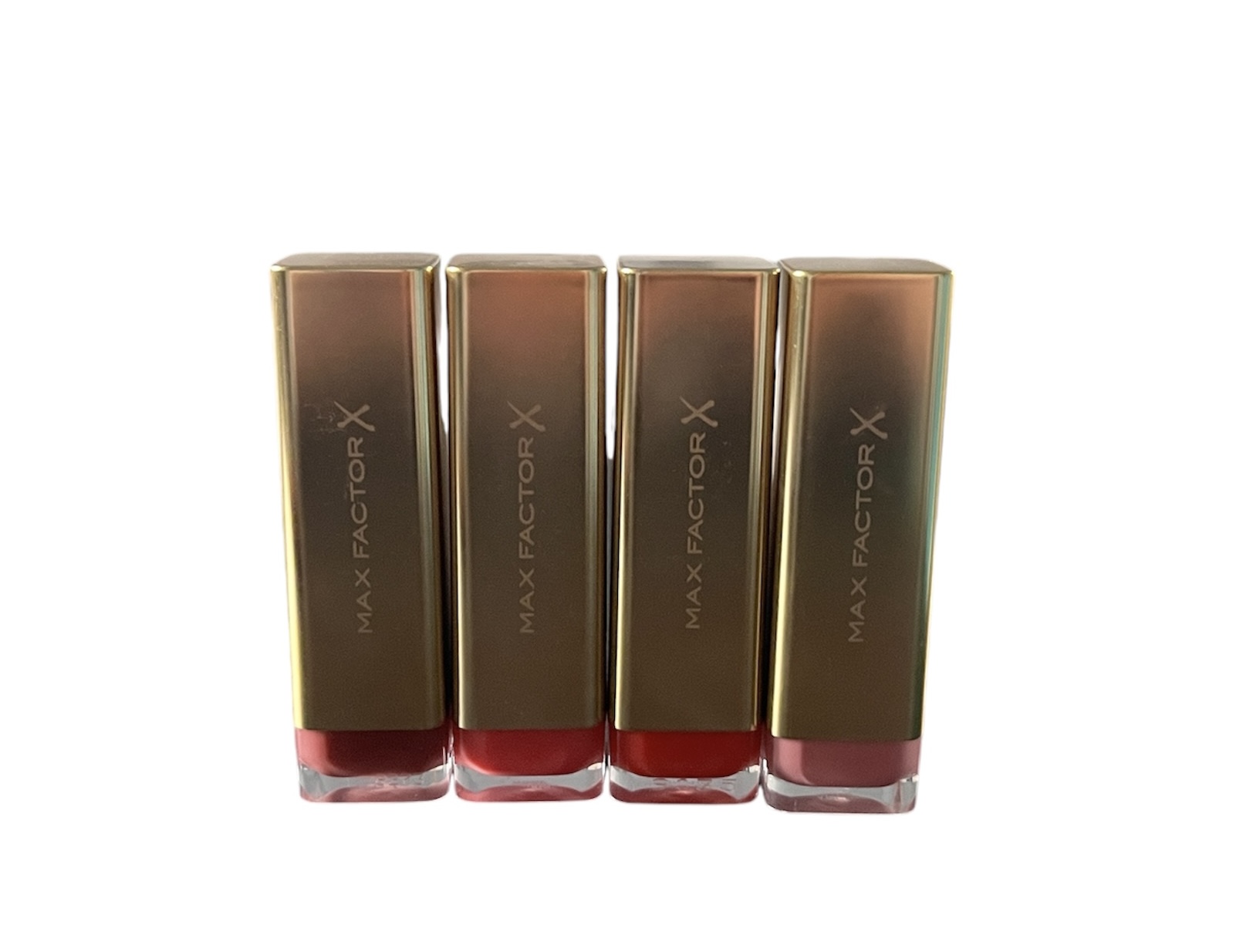 Max Factor Elixir Lipstick, Max Factor Lipsticks, Pink Brandy, English Rose, Burnt Caramel, Angel Pink